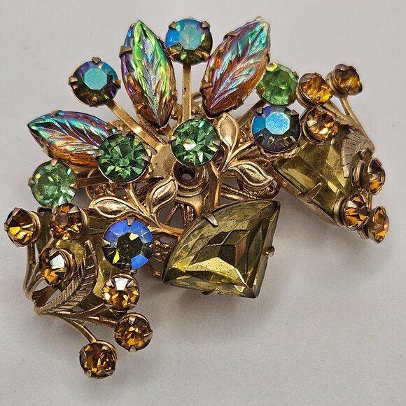 #3 Vintage Beautiful Brooch and Clip Earrings Set - Picture 2 of 15